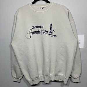 Vintage 90s‎ Marriott’s Grande Vista Golf Club Beige/Cream Sweatshirt Large